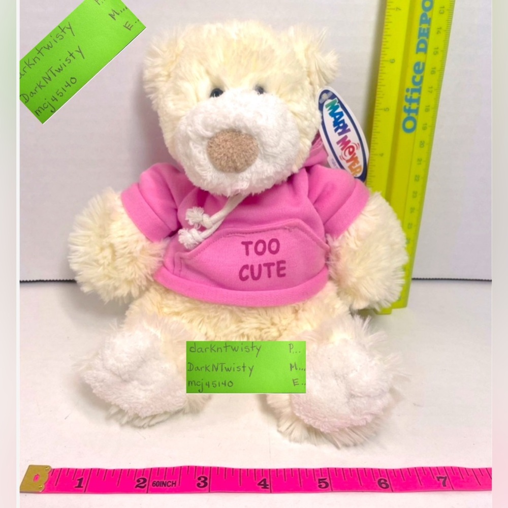 RETIRED VHTF BNWT MINT MARY MEYER TINY CREAMY BEAR ADORABLE GIFT!